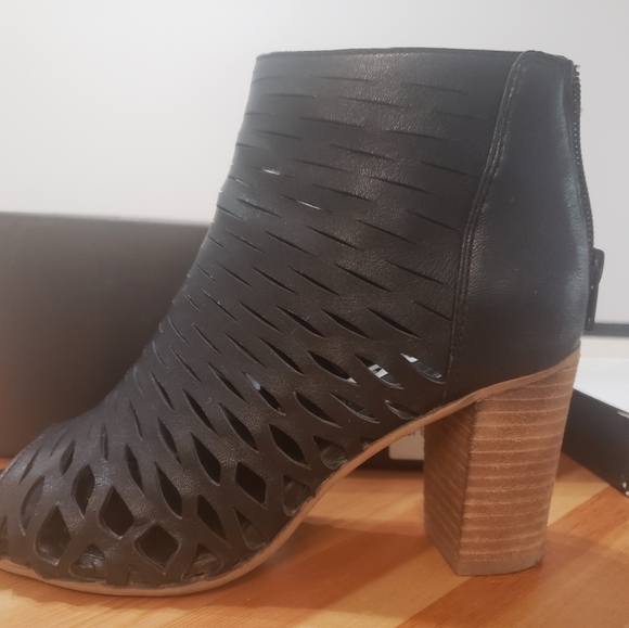Dune London leather black bootie sandals black size 36 in excellent condition - Picture 5 of 6